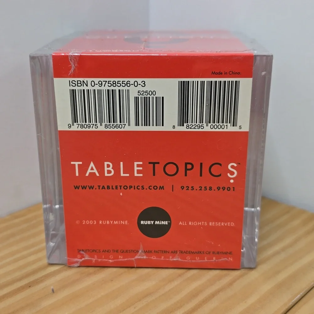 Red Conversation Starter Card Deck - 3 Questions to Spark Talks
